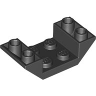 LEGO®  omgekeerde dakpan 45 graden 4x4 dubbel met 2x2 inkeping ZWART