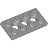 LEGO® 4211444 L GRIJS - H-40-B LEGO® Technic, plaat 2x4 met 3 gaten LICHT GRIJS