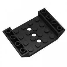 LEGO®  omgekeerde dakpan 45 graden 6x4 dubbel met 4x4 inkeping en 3 gaten ZWART