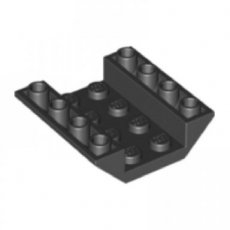 LEGO®  omgekeerde dakpan  45 graden 4x4 dubbel met 2x4  inkeping ZONDER GATEN ZWART