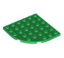 LEGO® 6x6 ronde hoek GROEN