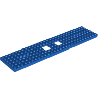 LEGO® 6058179 BLAUW - L-24-F LEGO® trein, basis 6x28 met twee vierkante en 6 ronde gaten BLAUW