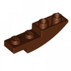 LEGO® omgekeerd gebogen 1x4x1 BRUIN
