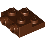 LEGO® 2x2x2/3 met 2 noppen aan zijkant BRUIN