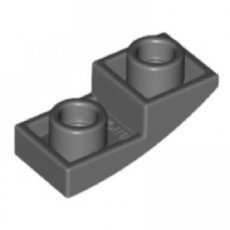 LEGO® 6215212 D GRIJS - MS-94-K LEGO® curved 2x1 inverted DONKER GRIJS