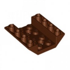 LEGO®  omgekeerde dakpan  45 graden 4x4 dubbel met 2x4  inkeping MET GATEN BRUIN