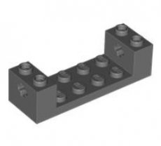 LEGO® 6454959 D GRIJS - M-29-A LEGO® houder spoelas 2x6x2 DONKER GRIJS