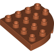 LEGO® DUPLO® 4648236 D ORANJE - ML-11 LEGO®  DUPLO®   4x4 1/4 rond  DONKER ORANJE