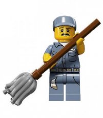 LEGO® Serie 15 N° 09 N° 09 LEGO® Janitor - Complete Set